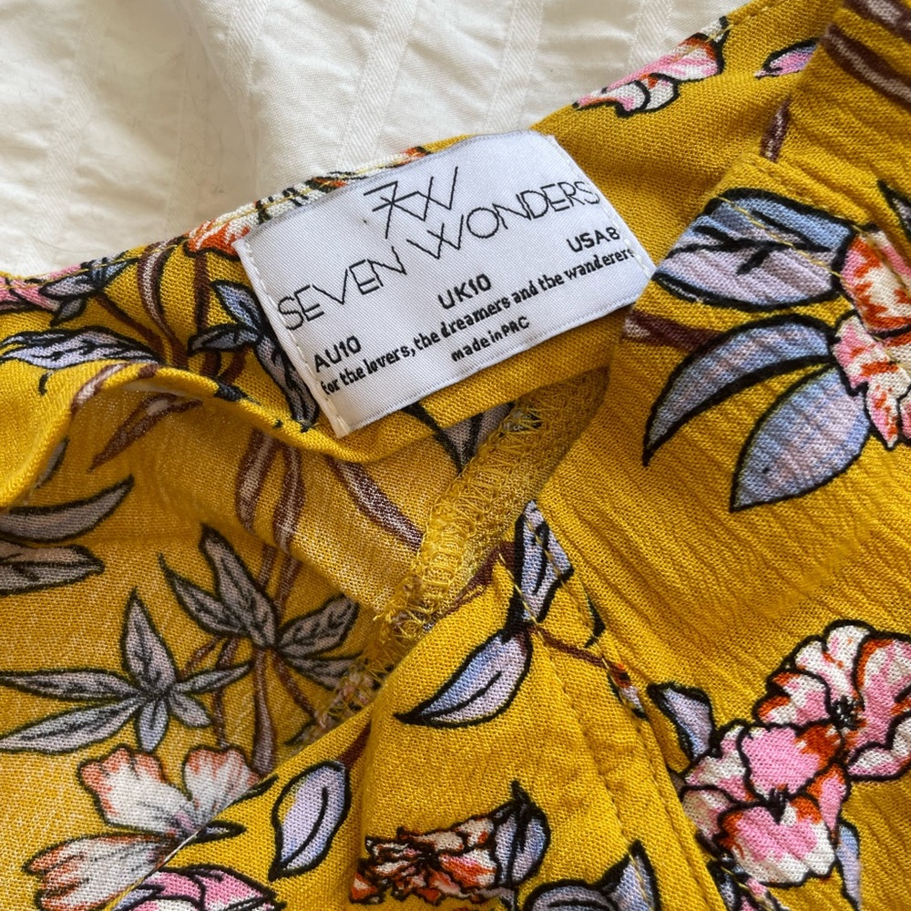 Seven Wonders Yellow Floral Two Piece Set